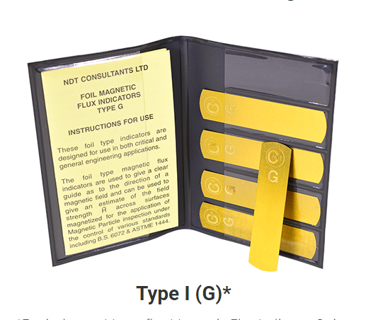 NDT شريط تدفق مغناطيسي مطلي من النوع G Burmah-Castrol 5 شريطات للوصول إلى عيب الكشف عن الجسيمات المغناطيسية 1
