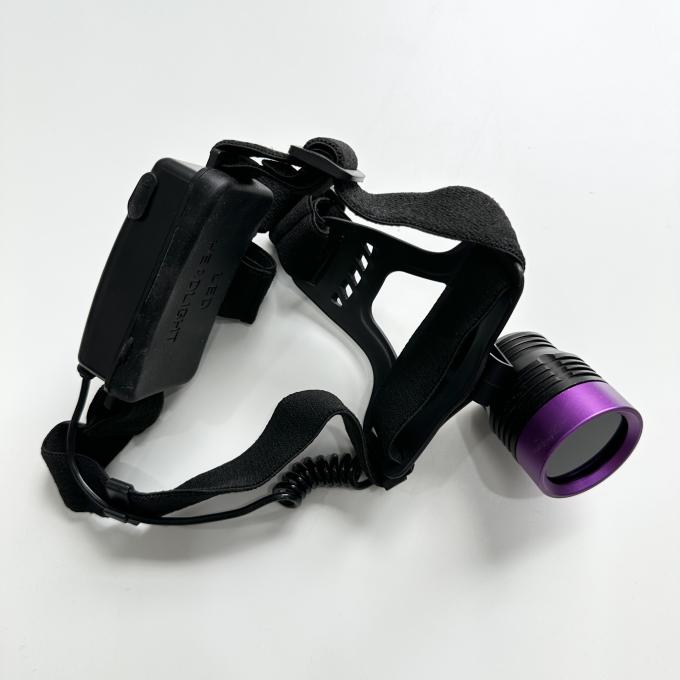 المصباح الأمامي للجسيمات المغناطيسية الفلوريسنتية UV DG-3101S مع طول موجة ذروة من 365-370nm و 2pcs من 18650 بطارية الليثيوم 2