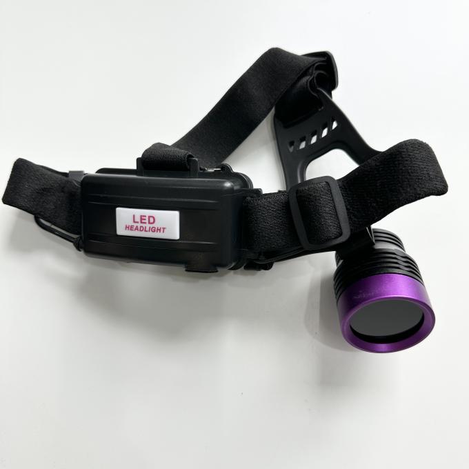 المصباح الأمامي للجسيمات المغناطيسية الفلوريسنتية UV DG-3101S مع طول موجة ذروة من 365-370nm و 2pcs من 18650 بطارية الليثيوم 4