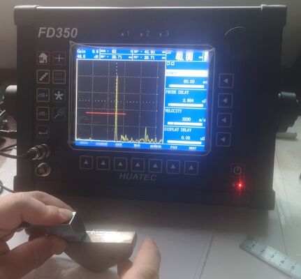 جهاز FD350 IP65 لقياس العيوب والسماكة بالموجات فوق الصوتية 640×480 شاشة TFT LCD ملونة كاشف عيوب صناعي عالي الحساسية