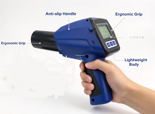 FJ1210(φ50) Portable α β Surface Contamination Meter, Detect Alpha Beta Gamma X‑ray, Flat Dual‑flashing Detector Radiation Contamination Monitor