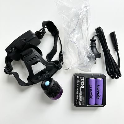 DG-3101S خوذة UV-A محمولة ضوء أسود 90 درجة رأس قابل للتعديل NDT الكشف عن التسرب الفلورسنت مصباح رأس فوق بنفسجي