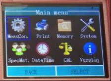 جهاز اختبار الصلابة المحمول RHL-60 بشاشة LCD ملونة وهيكل معدني